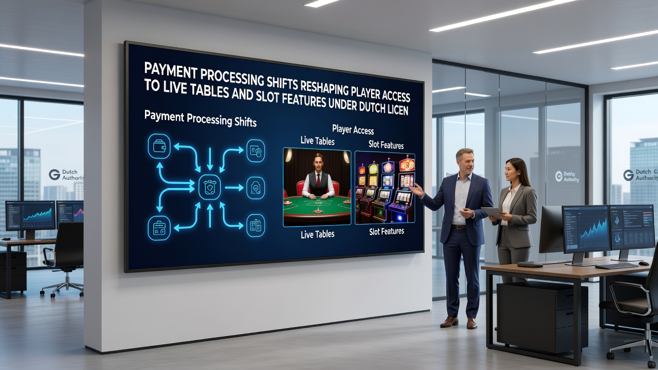 Diagram van betalingsstromen die live casino en slotgames in Nederland beïnvloeden